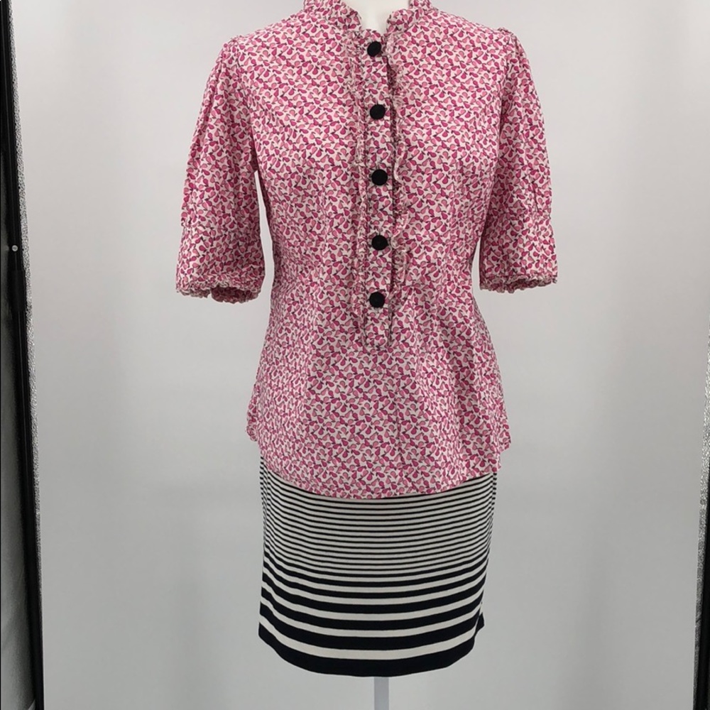 Max Studio Modal Black and Off White Skirt Size L